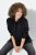Ulla Popken Chain Fringe Smooth Fleece Sweatshirt Black - Sweaters & hoodies - Warme Sweatshirts, Hoodies & Truien