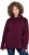 Ulla Popken Chain Fringe Smooth Fleece Sweatshirt Dark Wine Red - Sweaters & hoodies - 