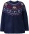 Ulla Popken Norwegian Style Christmas Sweater Blue - Sweaters & hoodies - 