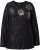 Ulla Popken Metallic Print Extra Soft Christmas Sweatshirt Black - Sweaters & hoodies - 
