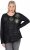 Ulla Popken Metallic Print Extra Soft Christmas Sweatshirt Black - Sweaters & hoodies - 
