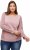 Ulla Popken Mixed Knit Patch Look Sweatshirt Old Pink - Sweaters & hoodies - 