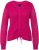 Ulla Popken Shaker Stitch Cropped Gathered Sweater Fuchsia Pink - Sweaters & hoodies - 