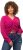 Ulla Popken Shaker Stitch Cropped Gathered Sweater Fuchsia Pink - Sweaters & hoodies - 