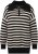 Ulla Popken Striped Troyer Collar Sweater Black - Sweaters & hoodies - 
