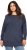 Ulla Popken Layered Look Button Sleeve Sweatshirt Navy - Sweaters & hoodies - 