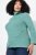 Ulla Popken Asymmetric Zipper Turtleneck Sweater Green - Sweaters & hoodies - Warme Sweatshirts, Hoodies & Truien