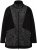 Ulla Popken Patch Print Fleece Jacket Black - Sweaters & hoodies - 