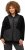 Ulla Popken Patch Print Fleece Jacket Black - Sweaters & hoodies - 