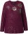 Ulla Popken Metallic Print Extra Soft Christmas Sweatshirt Dark Wine Red - Sweaters & hoodies - 