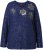Ulla Popken Metallic Print Extra Soft Christmas Sweatshirt Ink Blue - Sweaters & hoodies - 
