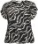 Kaffe Curve Sonna Stanley Top Zwart/Antique Zebraprint - T-shirts - 