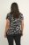 Kaffe Curve Sonna Stanley Top Zwart/Antique Zebraprint - T-shirts - 