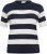 Kaffe Curve Lizzy streepd Trui Midnight/Chalk streep - T-shirts - 
