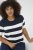 Kaffe Curve Lizzy streepd Trui Midnight/Chalk streep - T-shirts - 