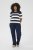 Kaffe Curve Lizzy streepd Trui Midnight/Chalk streep - T-shirts - 