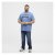 North Latitude Denim Printed Logo T-Shirt Dusty Blue - T-shirts - Grote Maten T-shirts Heren