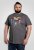 D555 Coalville T-Shirt Skulls with Colored Drips Navy Twist - T-shirts - Grote Maten T-shirts Heren