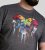 D555 Coalville T-Shirt Skulls with Colored Drips Navy Twist - T-shirts - Grote Maten T-shirts Heren