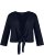 Ulla Popken Versatile Surplice Wrap Tie Hem Bolero Top Navy - T-shirts - 