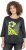 Ulla Popken Graphic Patch Print 3/4 Sleeve T-Shirt Black - T-shirts - 