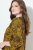 Ulla Popken Animal Print 3/4 Sleeve V-Neck Tee Neon Orange - T-shirts - T-shirts voor dames