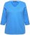 Ulla Popken Country Lettered 3/4 Sleeve Tee Teal Blue - Bedrukte T-shirts voor dames - 