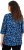 Ulla Popken Scribble Print Square Neck 3/4 Sleeve Tee Navy - Bedrukte T-shirts voor dames - 