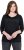 Ulla Popken SPRING Studded 3/4 Sleeve Tee Black - T-shirts - 