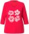 Ulla Popken Floral Graphic V-Neck Tee Lychee - Bedrukte T-shirts voor dames - 