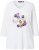 Ulla Popken Casual Mood Floral V-Neck Tee Off-White - T-shirts - 