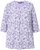 Ulla Popken Graphic Flower A-Line 3/4 Sleeve Tee Lavender - T-shirts - 