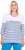Ulla Popken Paper Boat Print 3/4 Sleeve Tee Snow White - Bedrukte T-shirts voor dames - 