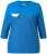 Ulla Popken Paper Boat Print 3/4 Sleeve Tee Pacific Blue - Bedrukte T-shirts voor dames - 
