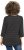 Ulla Popken Glitter Stripe 3/4 Sleeve Tee Anthracite - Bedrukte T-shirts voor dames - 