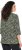 Ulla Popken Pleated Floral Print 3/4 Sleeve Tee Pond Green - Bedrukte T-shirts voor dames - 