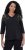 Ulla Popken Feather Beadwork 3/4 Sleeve Top Black - Bedrukte T-shirts voor dames - 