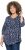 Ulla Popken Ribbon Print 3/4 Sleeve Asymmetric Tee Navy - Bedrukte T-shirts voor dames - 
