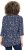 Ulla Popken Ribbon Print 3/4 Sleeve Asymmetric Tee Navy - Bedrukte T-shirts voor dames - 