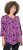 Ulla Popken Ribbon Print 3/4 Sleeve Asymmetric Tee Light Plum - Bedrukte T-shirts voor dames - 