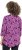 Ulla Popken Ribbon Print 3/4 Sleeve Asymmetric Tee Light Plum - Bedrukte T-shirts voor dames - 