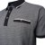 Kam Jeans 5525 Raised Dobby Fabric Polo with Tipping Black - Polo shirts - Grote Maten Poloshirts Heren