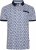 Kam Jeans 5526 AOP Diamond Jersey Polo with Contracts Collar/Cuffs Navy - Polo shirts - Grote Maten Poloshirts Heren