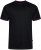 Kam Jeans 5781 Ringer Tee with Shoulder Tape Black - T-shirts - Grote Maten T-shirts Heren