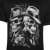 Kam Jeans 5796 Twin Gentleman Skull Print Tee Black - T-shirts - Grote Maten T-shirts Heren