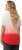 Ulla Popken Dip Dyed Short Sleeve Logo Tee Off-White - Bedrukte T-shirts voor dames - 