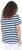 Ulla Popken Mix Stripe Short Sleeve Tee Deep Aqua - Bedrukte T-shirts voor dames - 