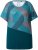 Ulla Popken Quick Drying Geometric Print Short Sleeve Tee Dark Petrol - Bedrukte T-shirts voor dames - 