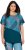 Ulla Popken Quick Drying Geometric Print Short Sleeve Tee Dark Petrol - Bedrukte T-shirts voor dames - 