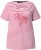 Ulla Popken Palm Tree Embroidered Tee Dark Raspberry - Bedrukte T-shirts voor dames - 
